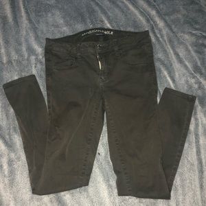 Hunter green AE super stretch jeggings